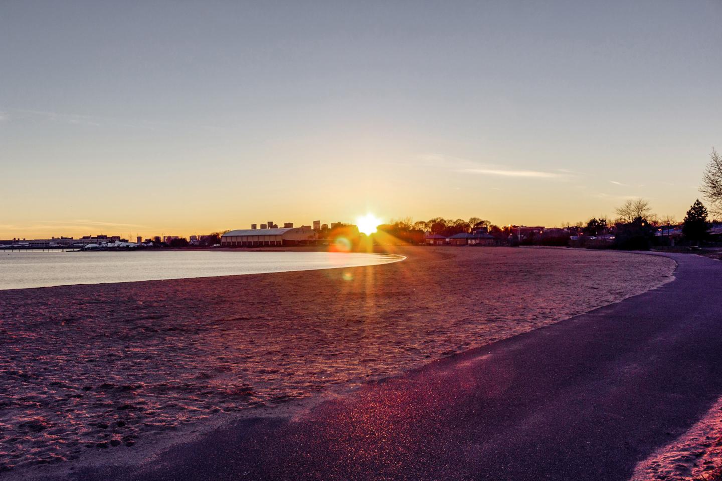 Constitution Beach at sunset