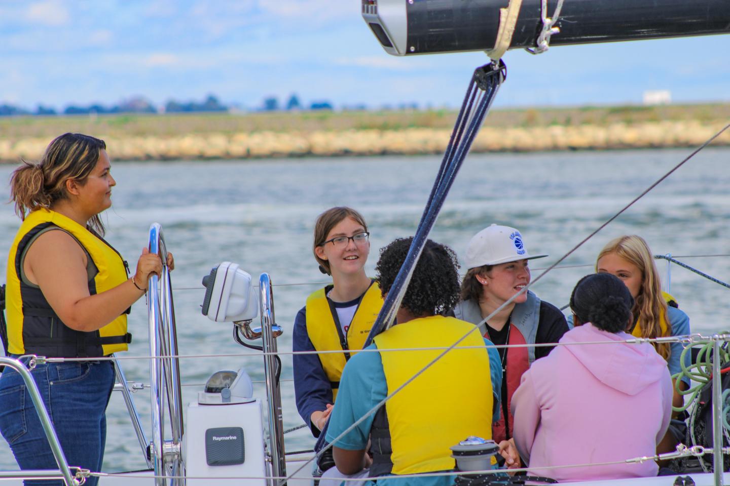 Piers Park Sailing students during Piers to Piers