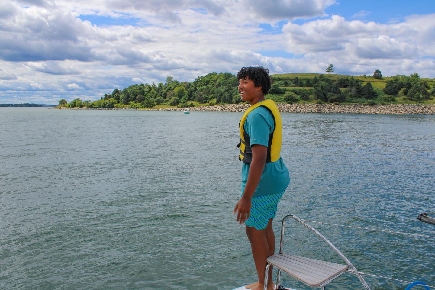 Piers Park Sailing students during Piers to Piers