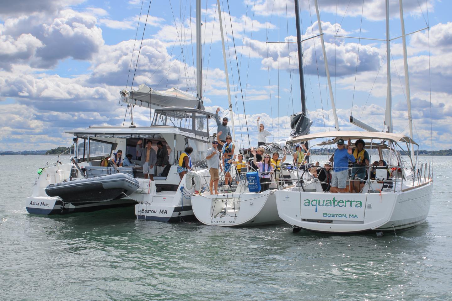 Piers Park Sailing students during Piers to Piers